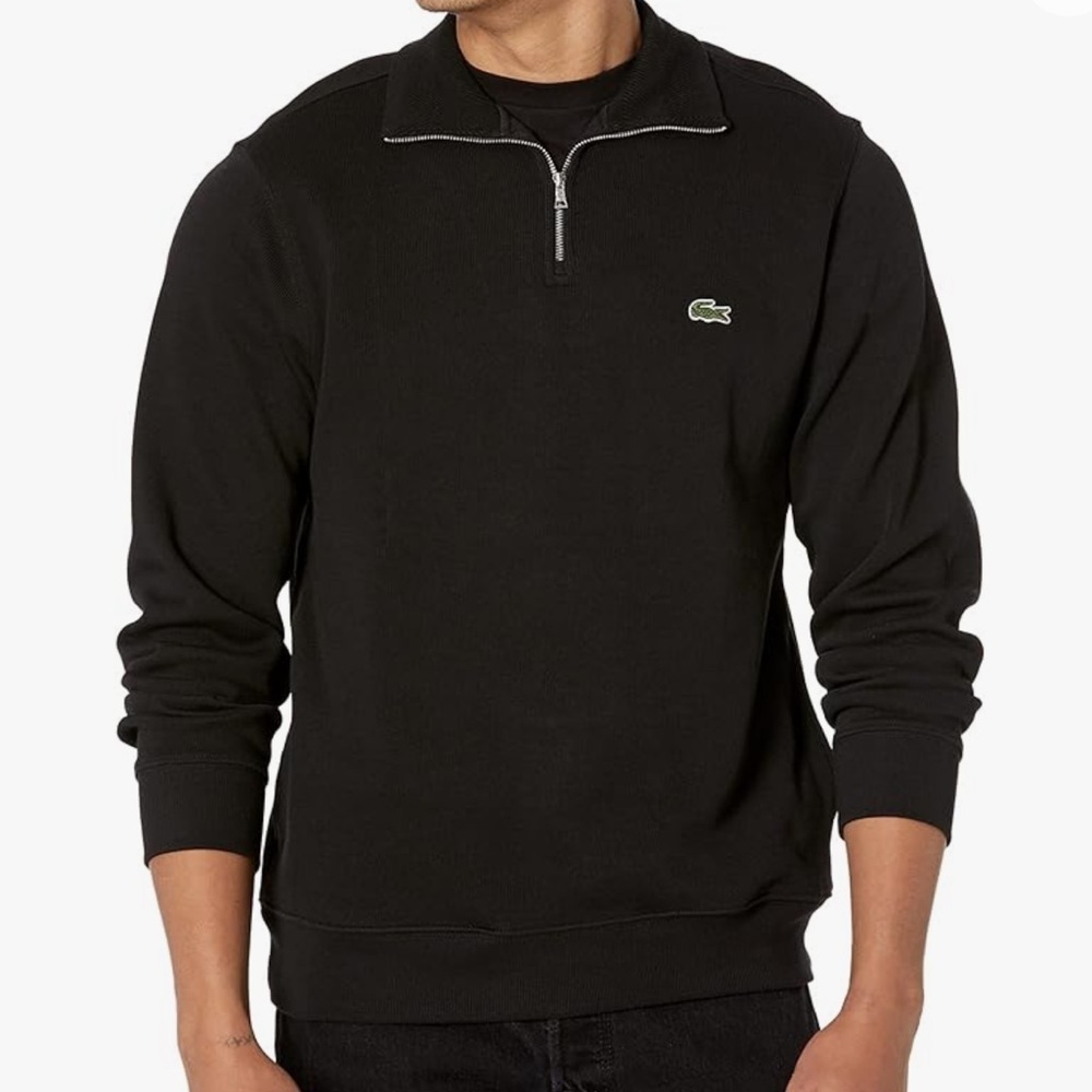 Lacoste Mens long sleeve half zip sweatshirt